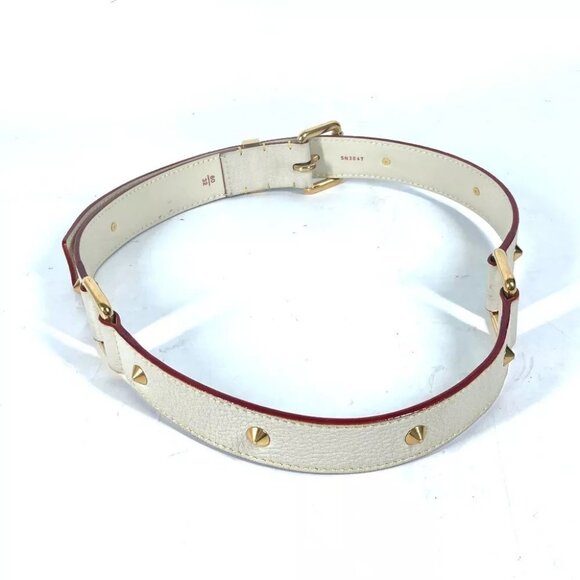 LOUIS VUITTON M6870W Suhali Ceinture-Suhalira belt Suhari leather Blanc White main image 8